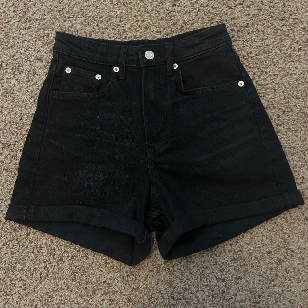Zara Black Denim Jean Shorts